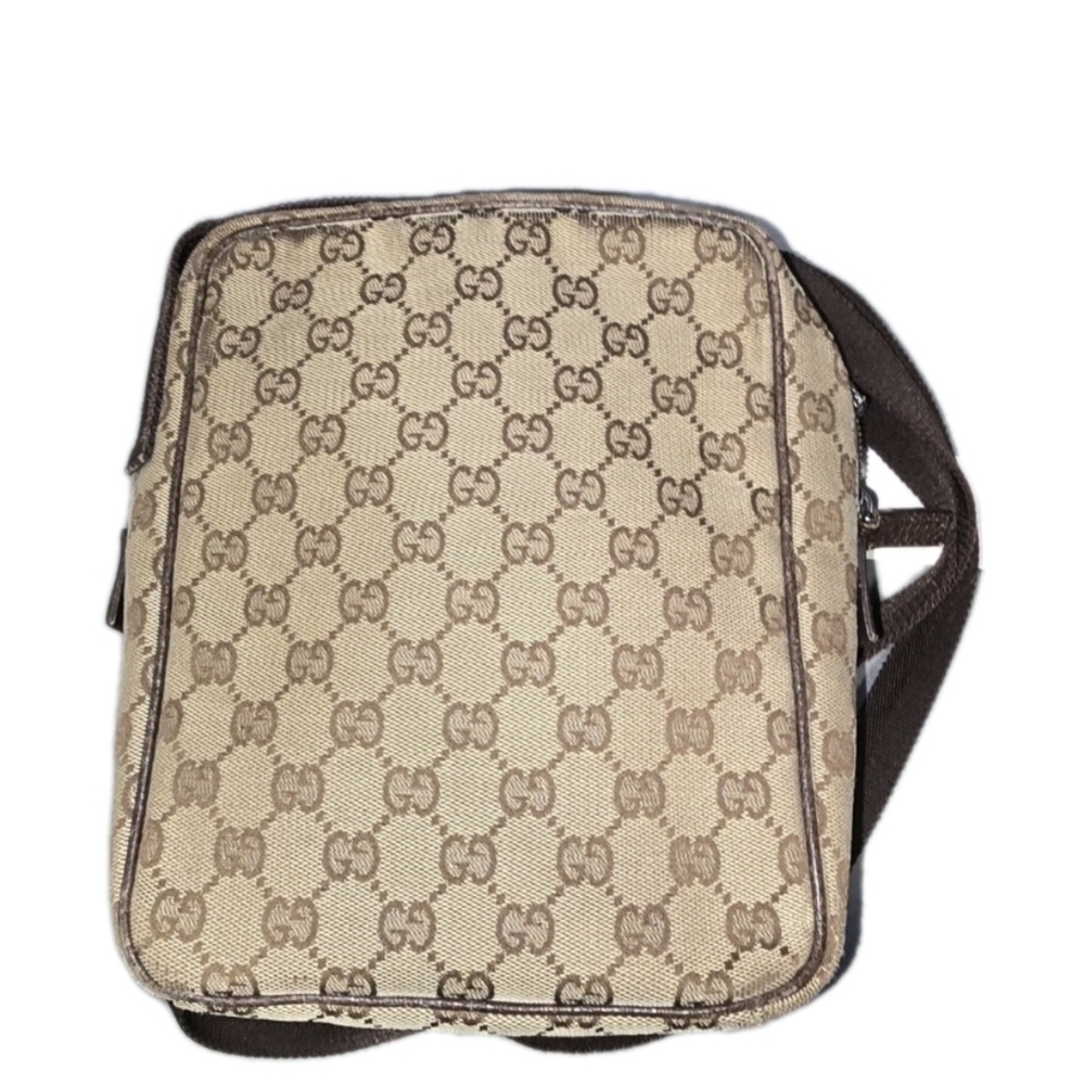 Authentic Vintage Gucci Beige Monogram Crossbody Bag - Picture 6 of 10